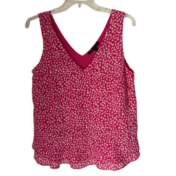 Gibson Respect The Ruffle Lined Sleeveless V Neck Flowy Blouse Woman Small #BD - Picture 1 of 7